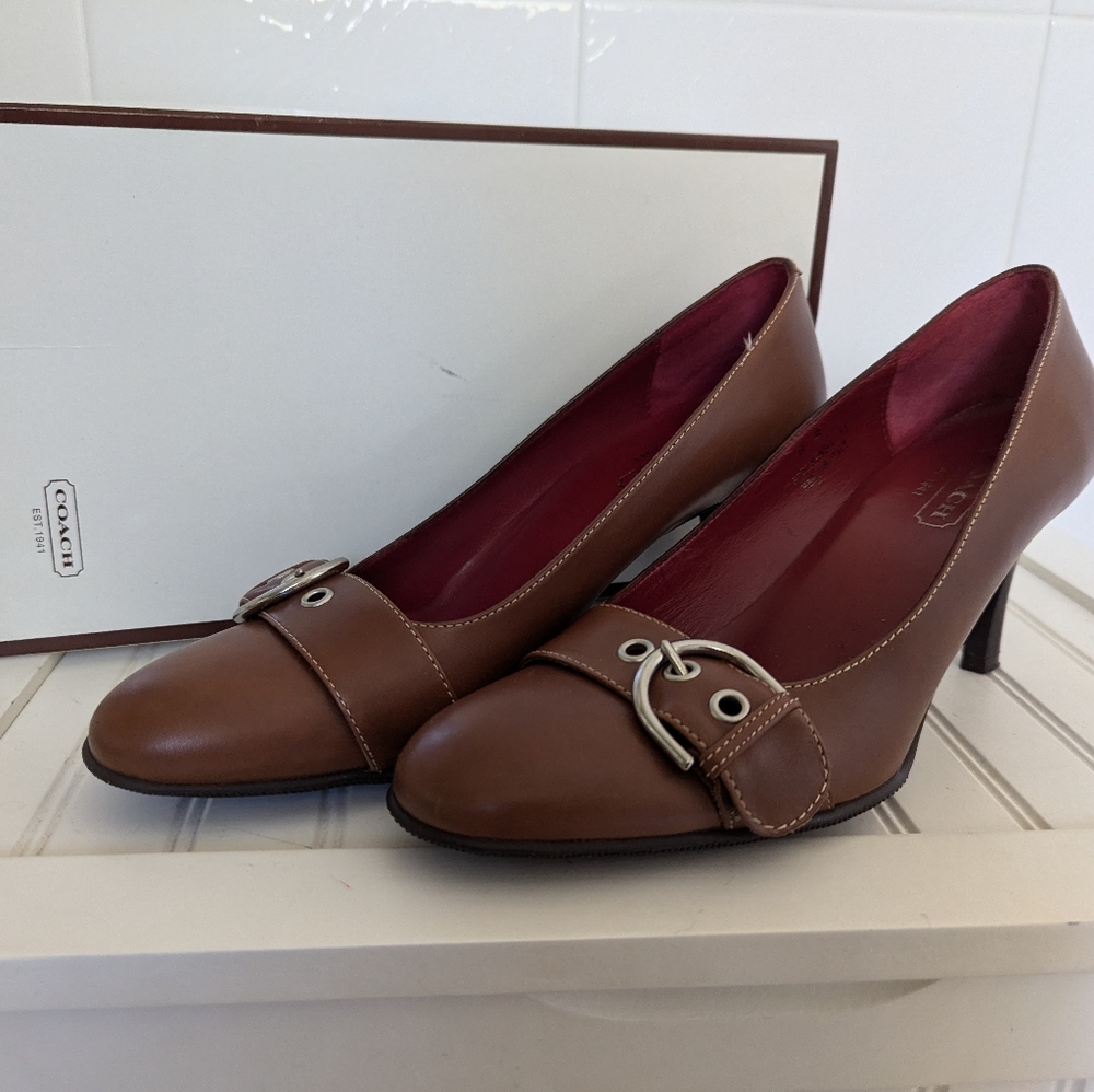 Coach leather heels